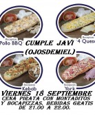 VIERNES PIRATA CENA  Y CUMPLE