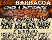LUNES ESPECIAL TRIOS CON BARBACOA