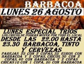 LUNES ESPECIAL TRIOS CON BARBACOA