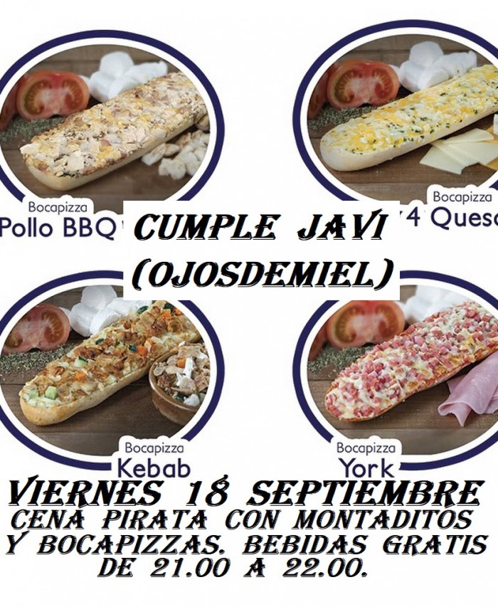 VIERNES PIRATA CENA  Y CUMPLE