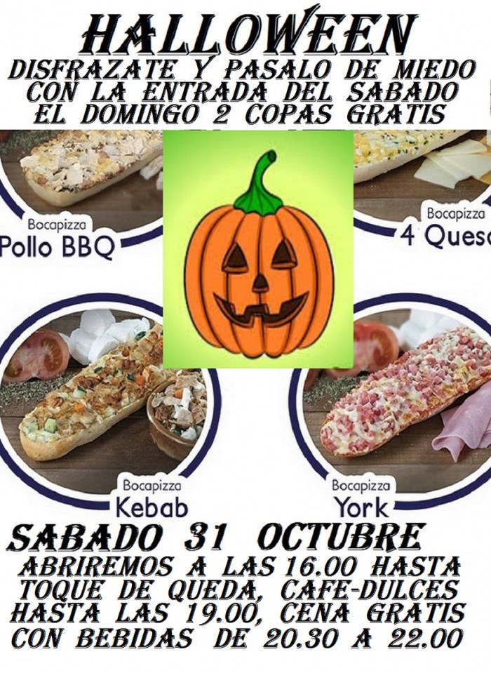 HALLOWEEN CON MERIENDA Y CENA GRATIS