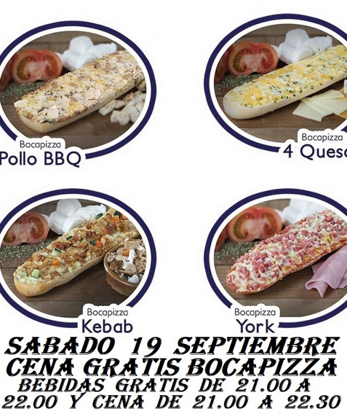 CENA GRATIS BOCAPIZZAS