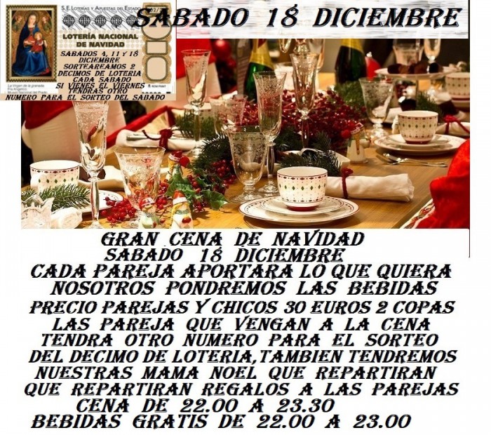 CENA NAVIDAD Y LOTERIAS