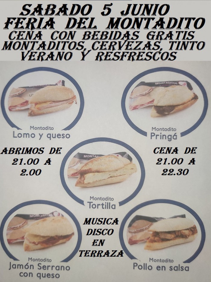 FERIA DEL MONTADITOS CENA GRATIS