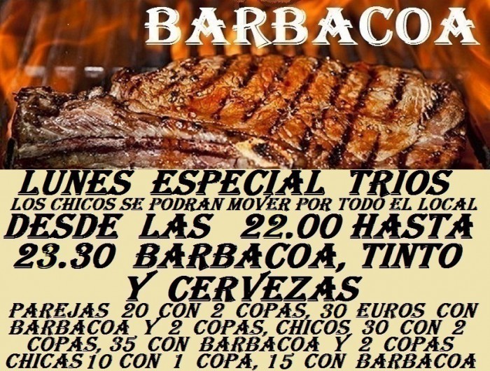 LUNES ESPECIAL TRIOS CON BARBACOA