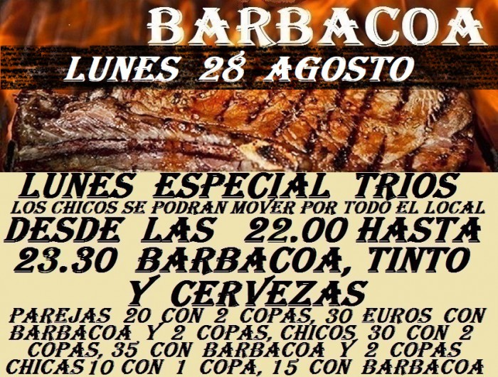 LUNES ESPECIAL TRIOS CON BARBACOA