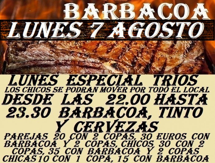 LUNES ESPECIAL TRIOS CON BARBACOA