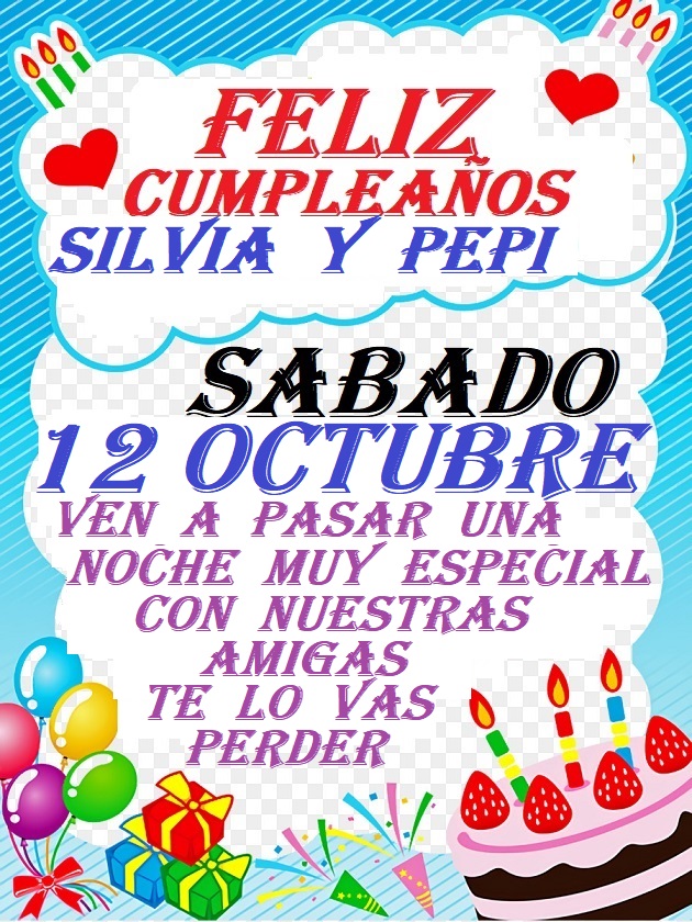 CUMPLEAÑOS SILVIA Y PEPI