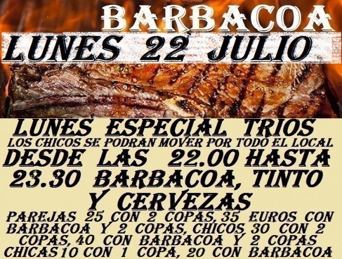 LUNES ESPECIAL TRIOS CON BARBACOA