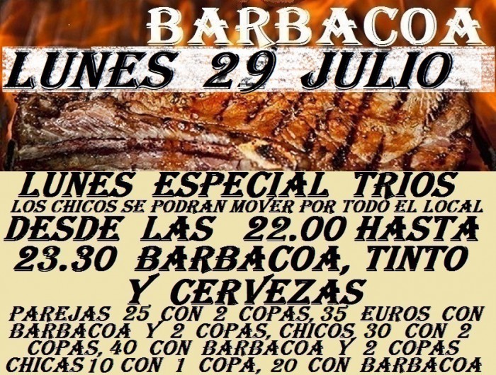 LUNES ESPECIAL TRIOS CON BARBACOA