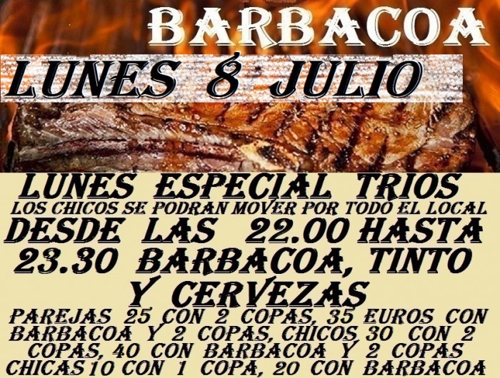 LUNES ESPECIAL TRIOS CON BARBACOA