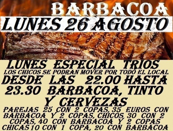 LUNES ESPECIAL TRIOS CON BARBACOA