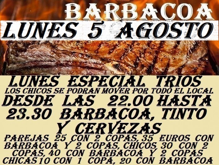 LUNES ESPECIAL TRIOS CON BARBACOA