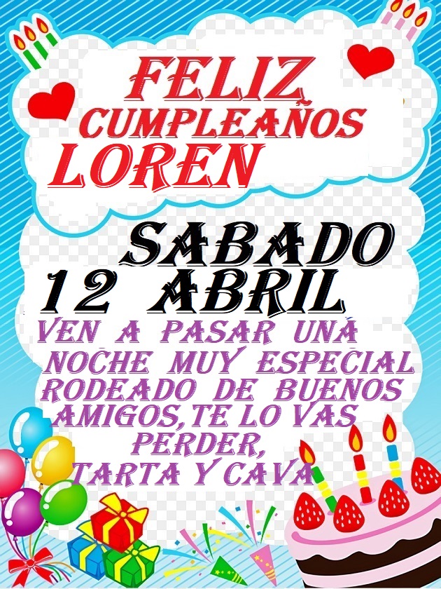 CUMPLEAÑOS DE LOREN